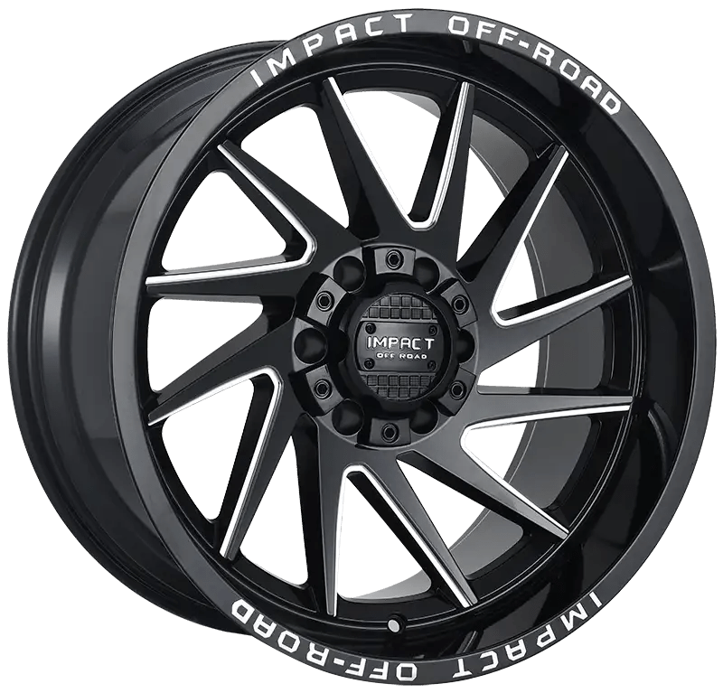 IMPACT OFF ROAD 824 20X10 6X5.5 - 6X135 PIANO BLACK W WILLING WINDOWS - Gun Hill Tire House (WTW - WHOLESALE TIRES & WHEELS)