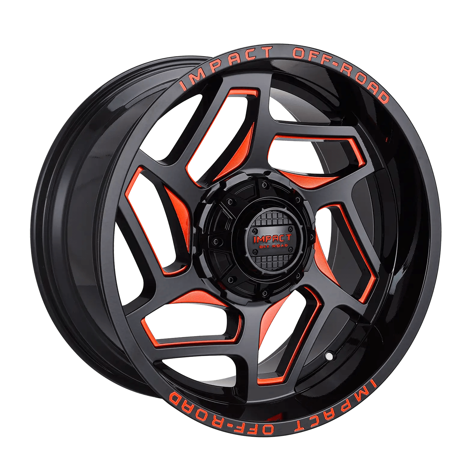 IMPACT OFF ROAD 826 20X10 5X5.5 - 5X127 GLOSS BLACK RED MILLE - Gun Hill Tire House (WTW - WHOLESALE TIRES & WHEELS)