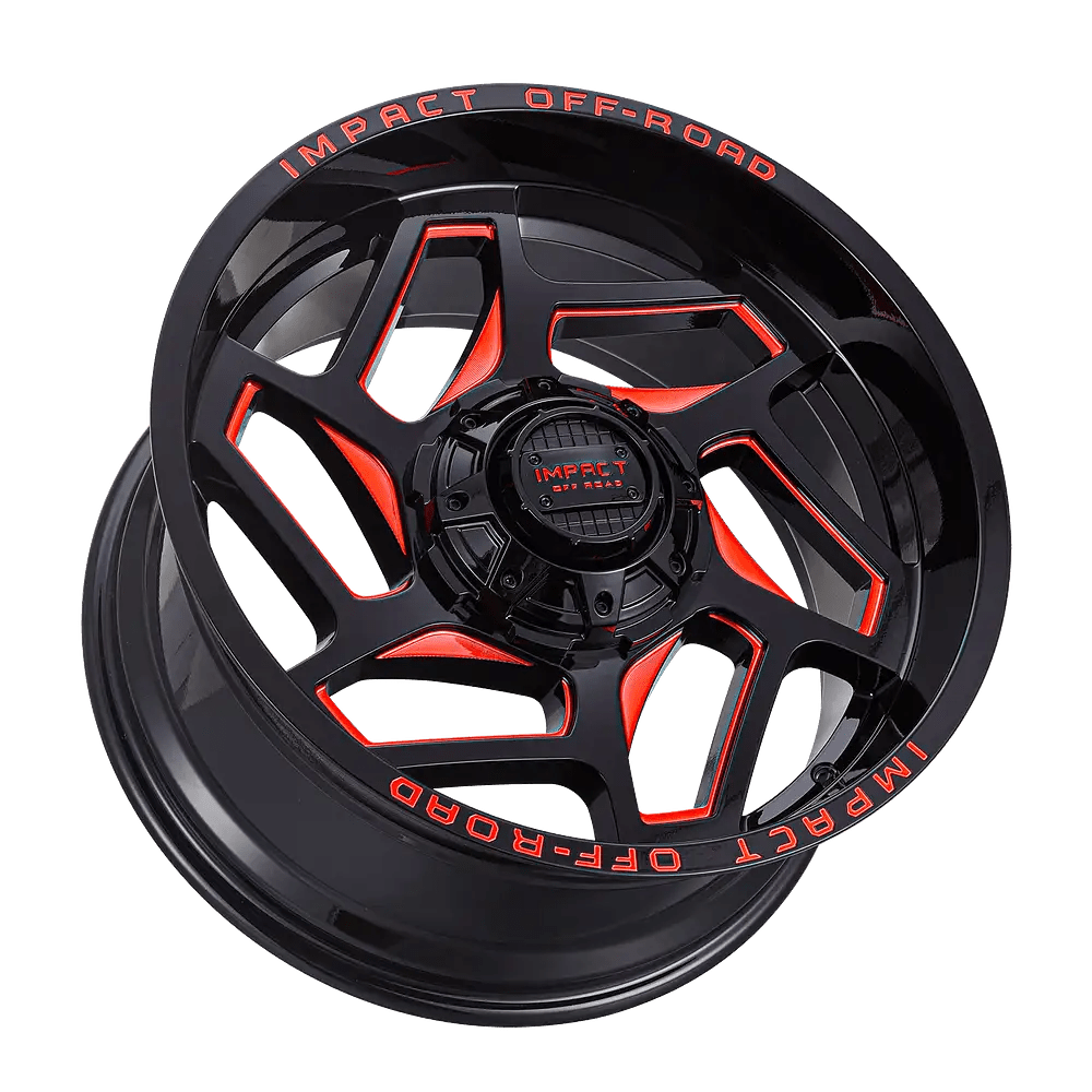 IMPACT OFF ROAD 826 20X10 5X5.5 - 5X127 GLOSS BLACK RED MILLE - Gun Hill Tire House (WTW - WHOLESALE TIRES & WHEELS)