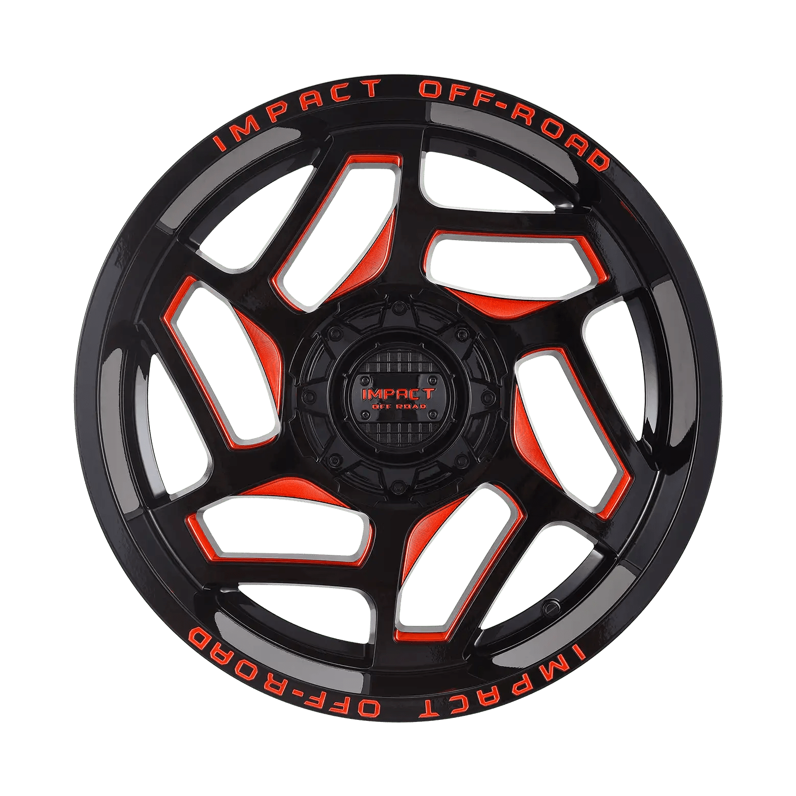 IMPACT OFF ROAD 826 20X10 5X5.5 - 5X127 GLOSS BLACK RED MILLE - Gun Hill Tire House (WTW - WHOLESALE TIRES & WHEELS)