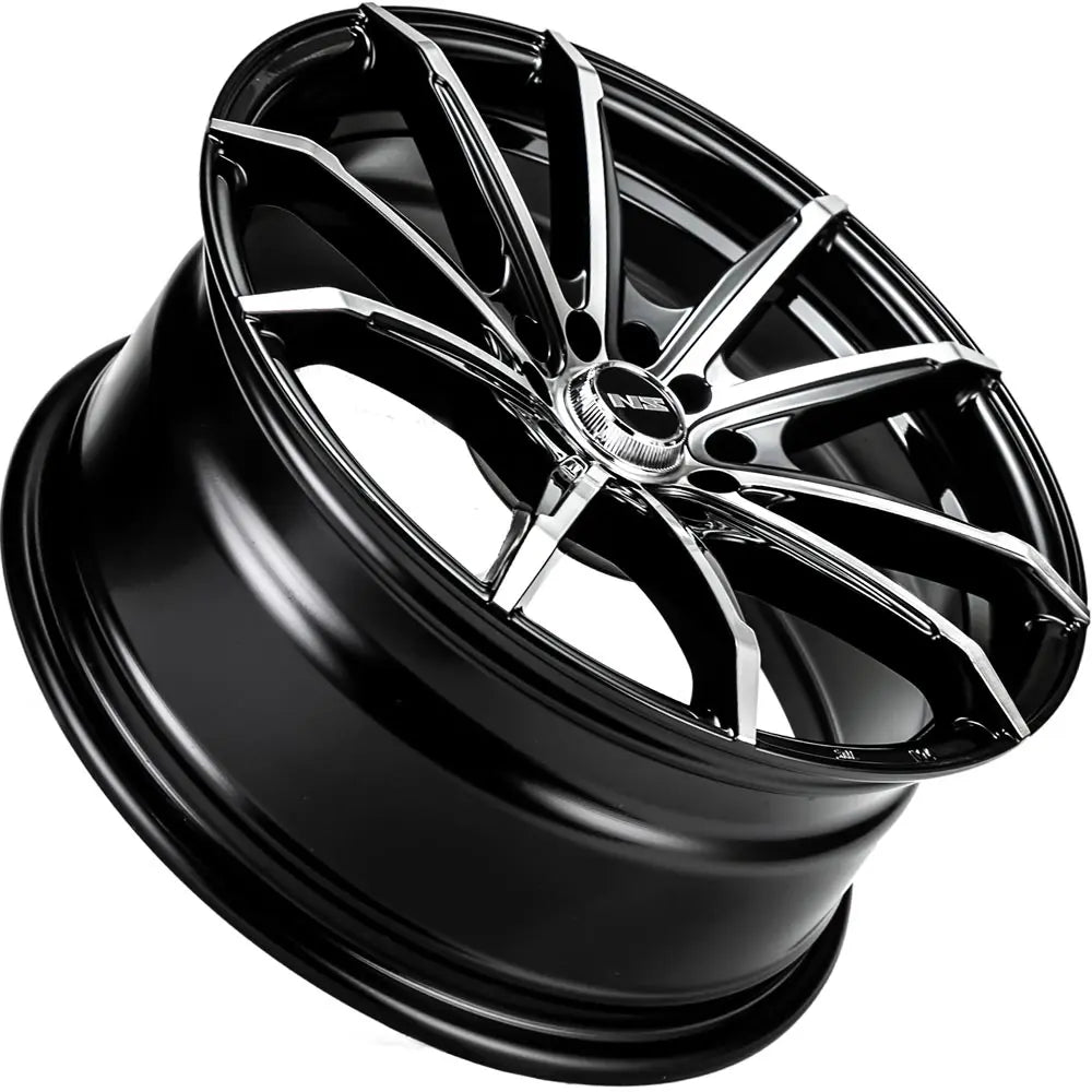 NS 1602 15X6.5 4X100 4X4.5 BLACK MACHINED FACE - Gun Hill Tire House (WTW - WHOLESALE TIRES & WHEELS)
