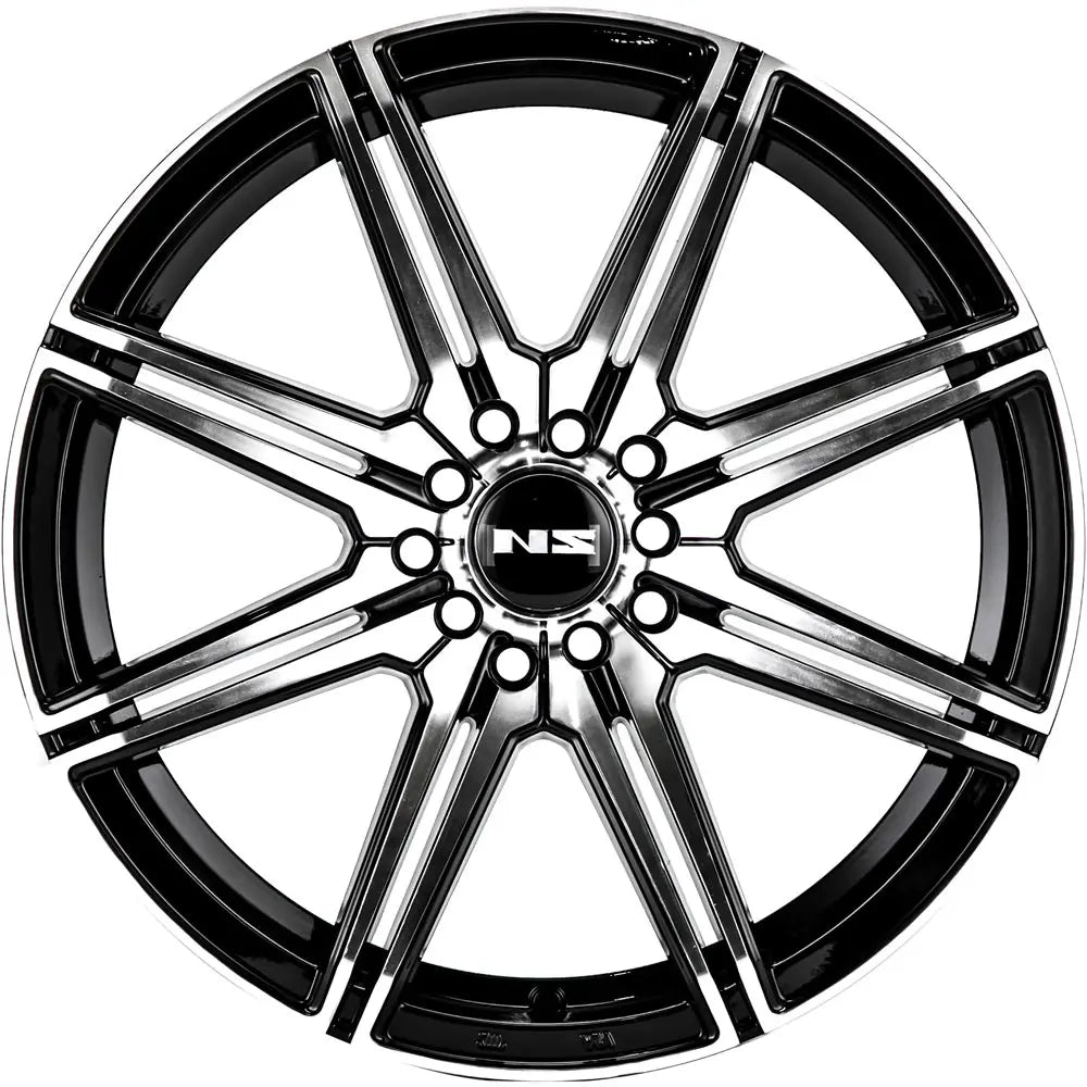 NS 1603 15X7.0 4X100 4X4,5 BLACK MACHINED FACE - Gun Hill Tire House (WTW - WHOLESALE TIRES & WHEELS)