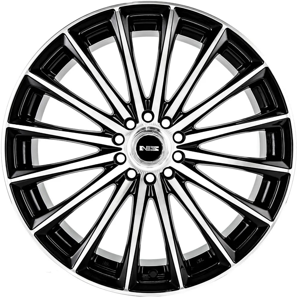 NS 1801 17X7.5 5X100 - 5X4.5 BLACK MACHINED FACE - Gun Hill Tire House (WTW - WHOLESALE TIRES & WHEELS)