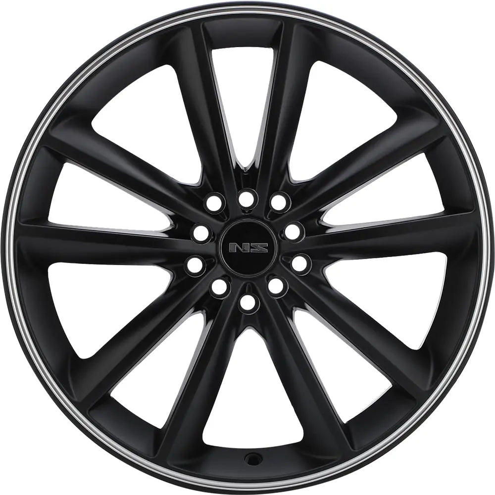 NS 9012 18X7.5 5X100 - 5X4.5 MATTE BLACK MACHINED LINE - Gun Hill Tire House (WTW - WHOLESALE TIRES & WHEELS)