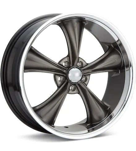 AMERICAN RACING AUTHENTIC HOT ROD VN338 BOSS TEXTURED BLACK W/DIAMOND LIP - Gun Hill Tire House (WTW - WHOLESALE TIRES & WHEELS)