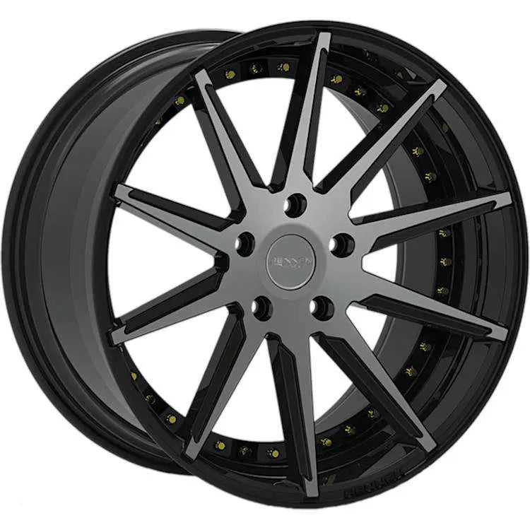 RENNEN CSL6 20x9.0 BLANK SEMI GLOSS BLACK GOLD BOLTS - Gun Hill Tire House (WTW - WHOLESALE TIRES & WHEELS)