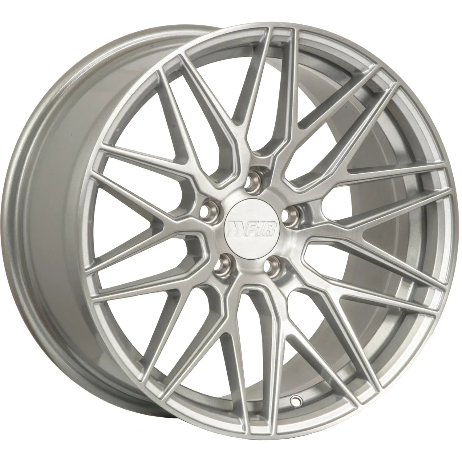 F1R F103 18X8.5 5X114.3 BRUSHED BSILVER - Gun Hill Tire House (WTW - WHOLESALE TIRES & WHEELS)