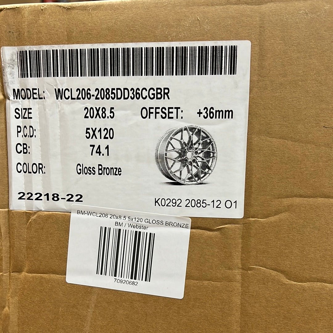WCL206 WHEELS 20x8.5 5x120 GLOSS BRONZE - Gun Hill Tire House (WTW - WHOLESALE TIRES & WHEELS)