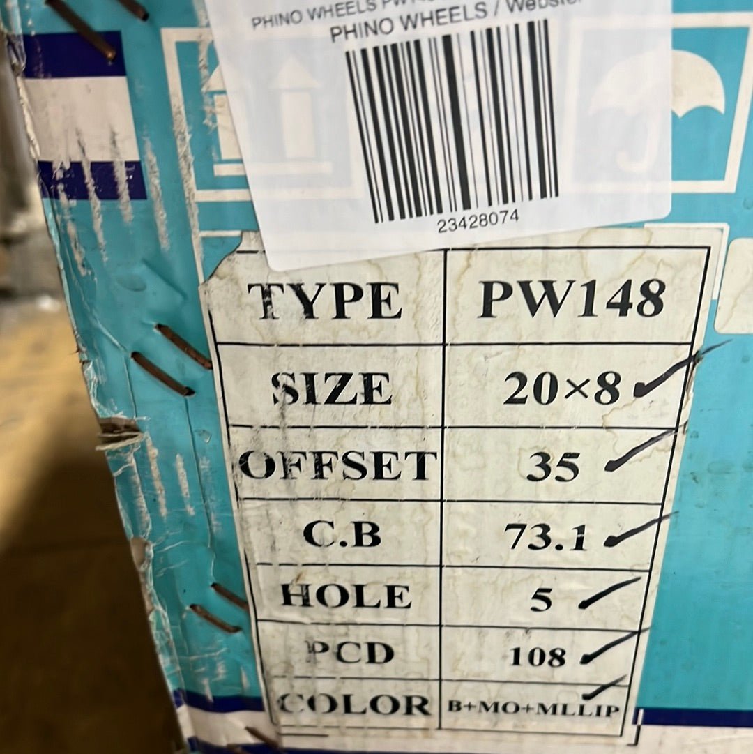 PHINO WHEELS PW148 20x8 5x108 B+ MO + ML LIP - Gun Hill Tire House (WTW - WHOLESALE TIRES & WHEELS)