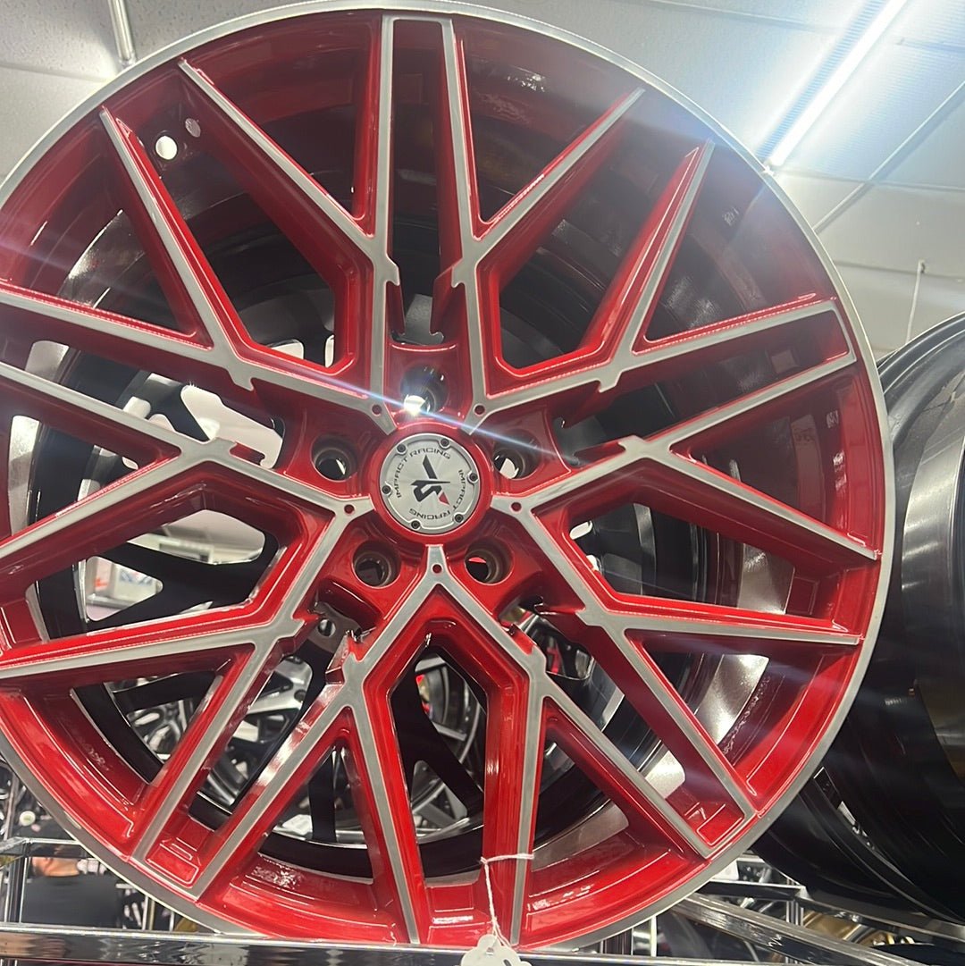 IMPACT RACING 602 20X8.5 5X4.5 RED WITH MACHINED FACE - Gun Hill Tire House (WTW - WHOLESALE TIRES & WHEELS)