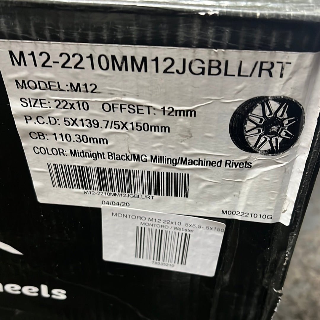MONTORO M12 22x10 5x5.5 - 5x150 - Gun Hill Tire House (WTW - WHOLESALE TIRES & WHEELS)