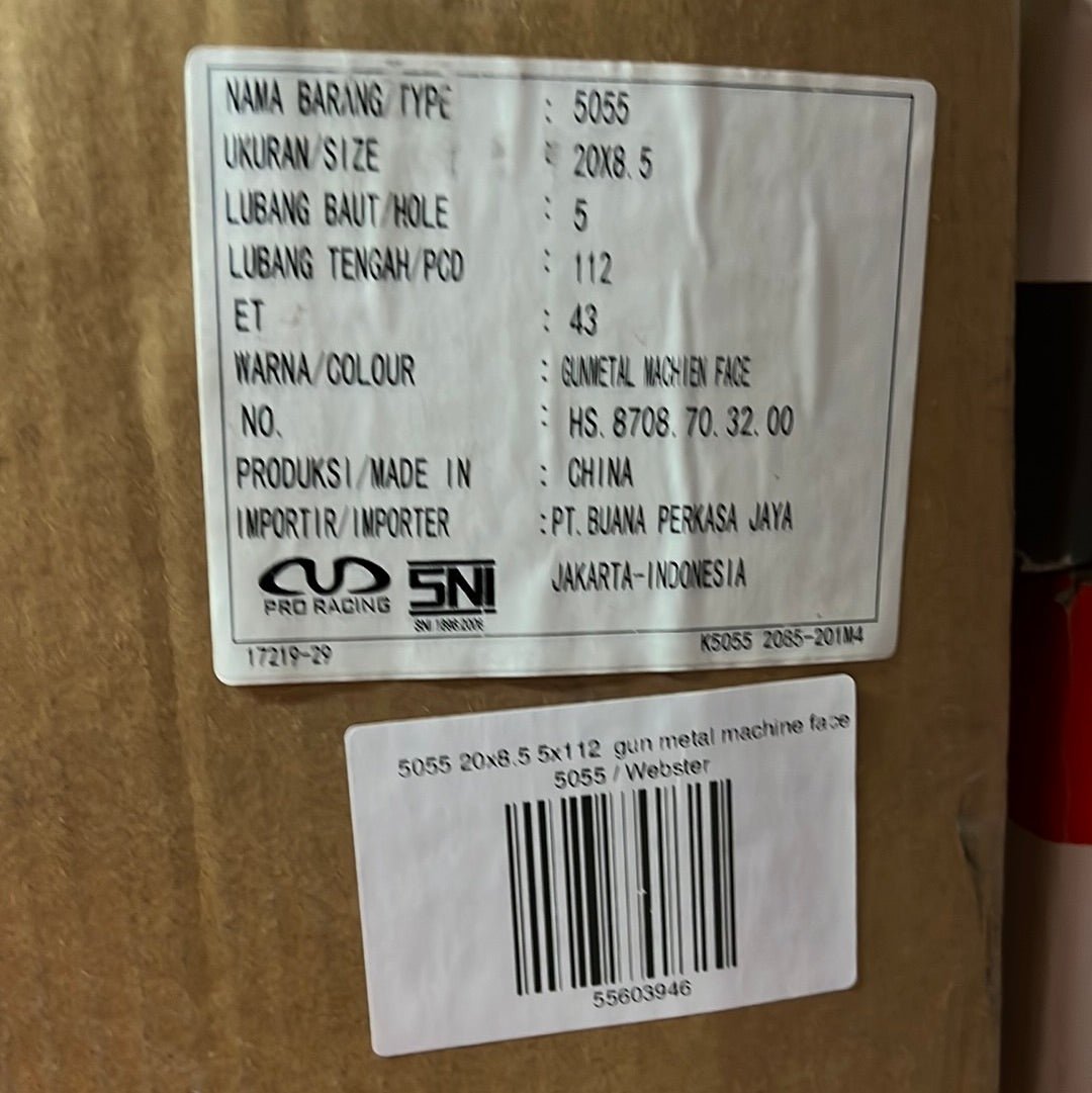 WHEELS 5055 20x8.5 5x112 GUN METAL MACHINE FACE - Gun Hill Tire House (WTW - WHOLESALE TIRES & WHEELS)