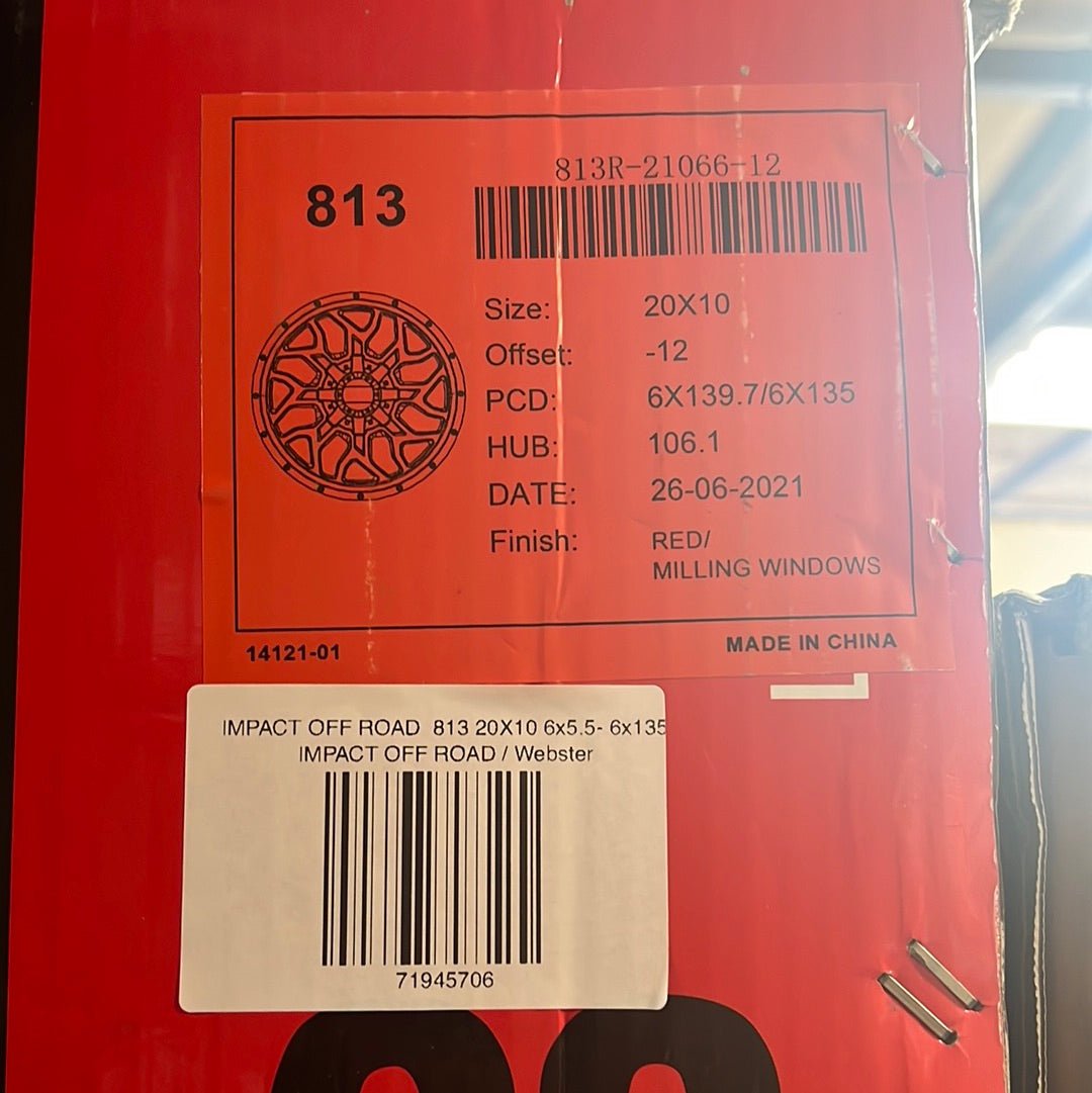 IMPACT OFF ROAD 813 20X10 6x5.5 - 6x135 - Gun Hill Tire House (WTW - WHOLESALE TIRES & WHEELS)