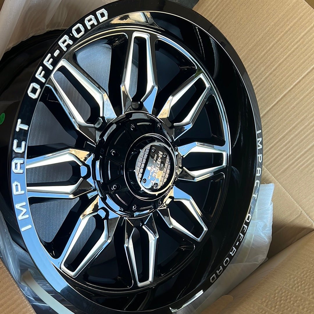 IMPACT OFF ROAD 827 20X10 6x5.5 - 6x135 GLOSS BLACK MILLING WINDOWS - Gun Hill Tire House (WTW - WHOLESALE TIRES & WHEELS)