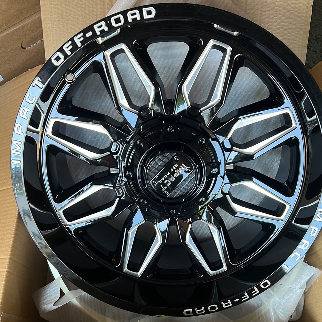 IMPACT OFF ROAD 827 20X10 6x5.5 - 6x135 GLOSS BLACK MILLING WINDOWS - Gun Hill Tire House (WTW - WHOLESALE TIRES & WHEELS)