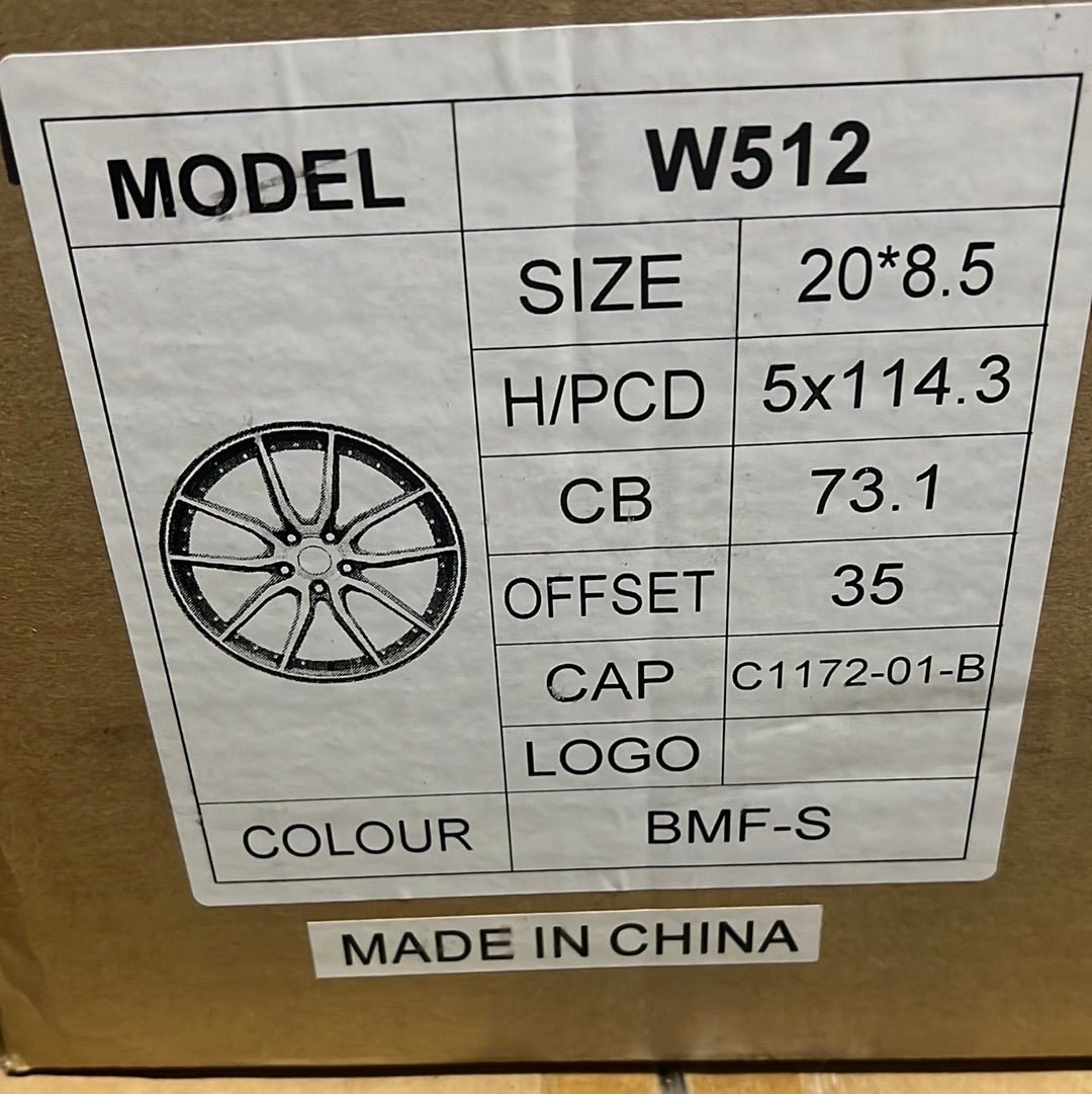 W512 20X8.5 5X4.5 BMF - S - Gun Hill Tire House (WTW - WHOLESALE TIRES & WHEELS)