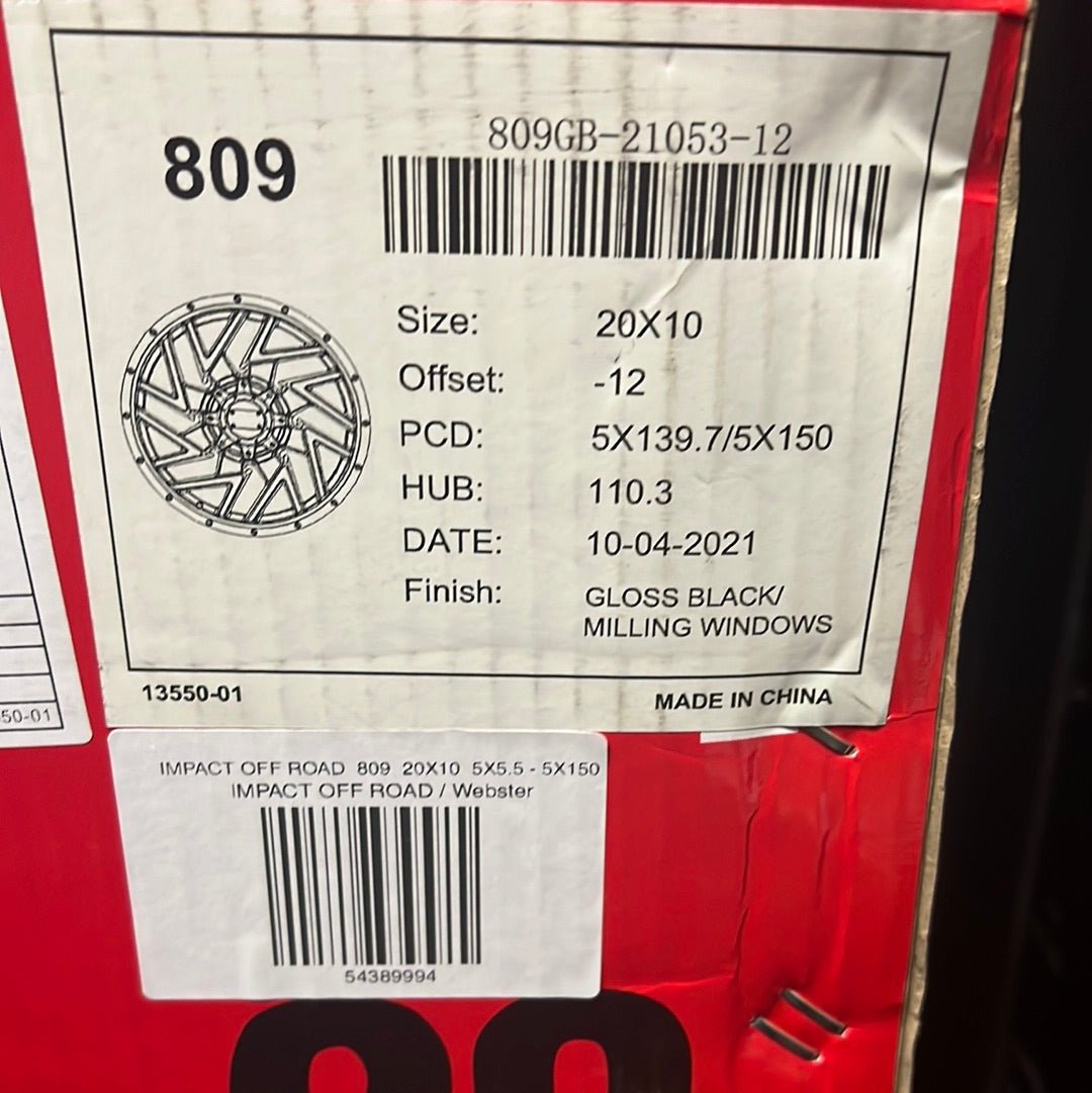 IMPACT OFF ROAD 809 20X10 5X5.5 - 5X150 - Gun Hill Tire House (WTW - WHOLESALE TIRES & WHEELS)