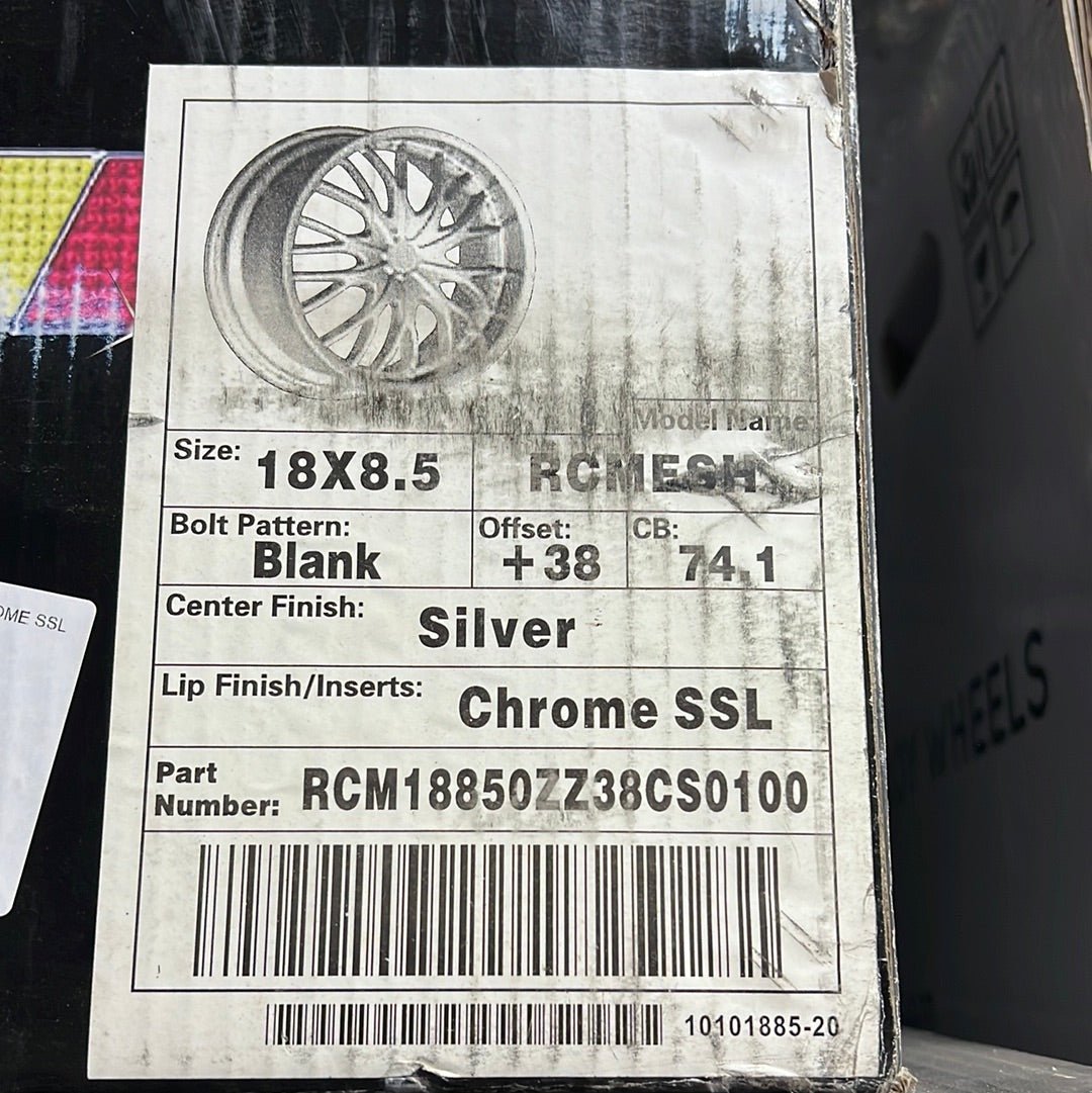 RENNEN RC MESH 18X8.5 BLANK CHROME SSL - Gun Hill Tire House (WTW - WHOLESALE TIRES & WHEELS)