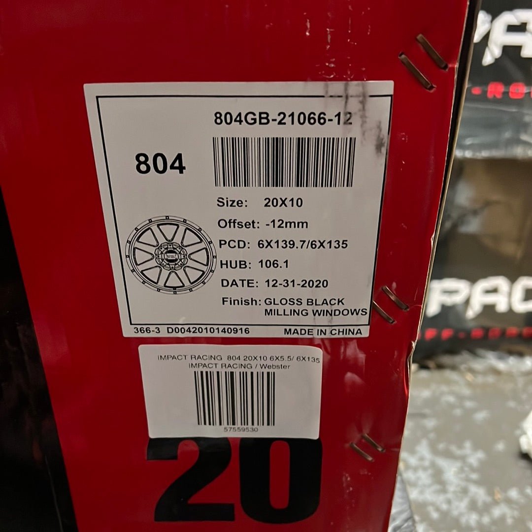 IMPACT OFF ROAD 804 20X10 6X5.5/ 6X1359 - Gun Hill Tire House (WTW - WHOLESALE TIRES & WHEELS)