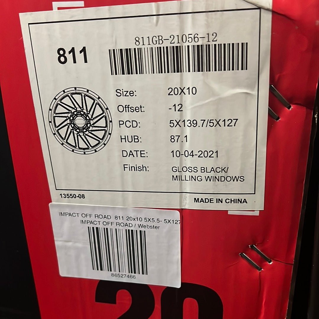 IMPACT OFF ROAD 811 20x10 5X5.5 - 5X127 - Gun Hill Tire House (WTW - WHOLESALE TIRES & WHEELS)