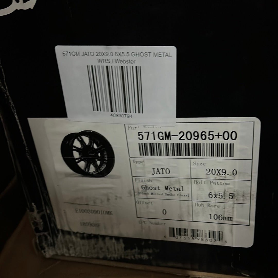 571GM JATO 20X9.0 6X5.5 GHOST METAL - Gun Hill Tire House (WTW - WHOLESALE TIRES & WHEELS)