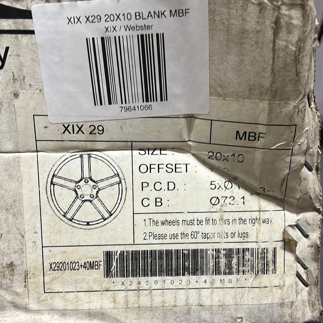 XIX X29 20X10 BLANK MBF - Gun Hill Tire House (WTW - WHOLESALE TIRES & WHEELS)
