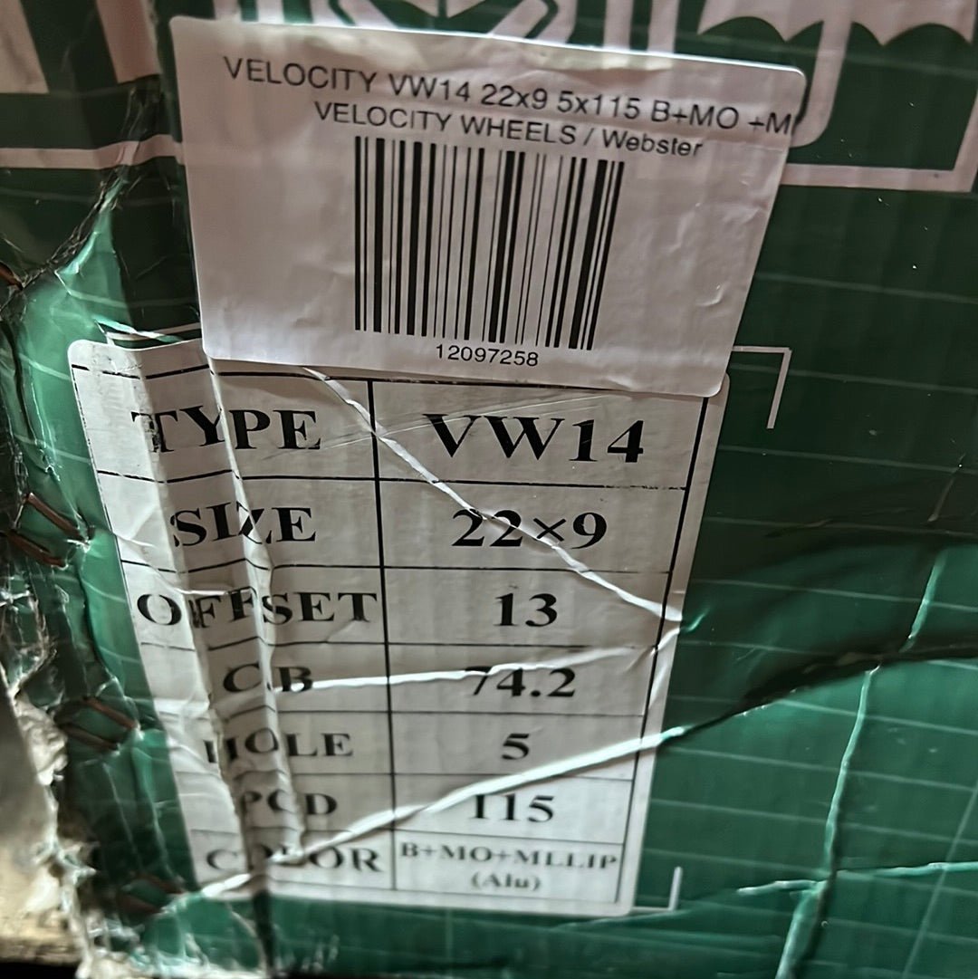 VELOCITY VW14 22x9 5x115 B+MO +Ml - Gun Hill Tire House (WTW - WHOLESALE TIRES & WHEELS)