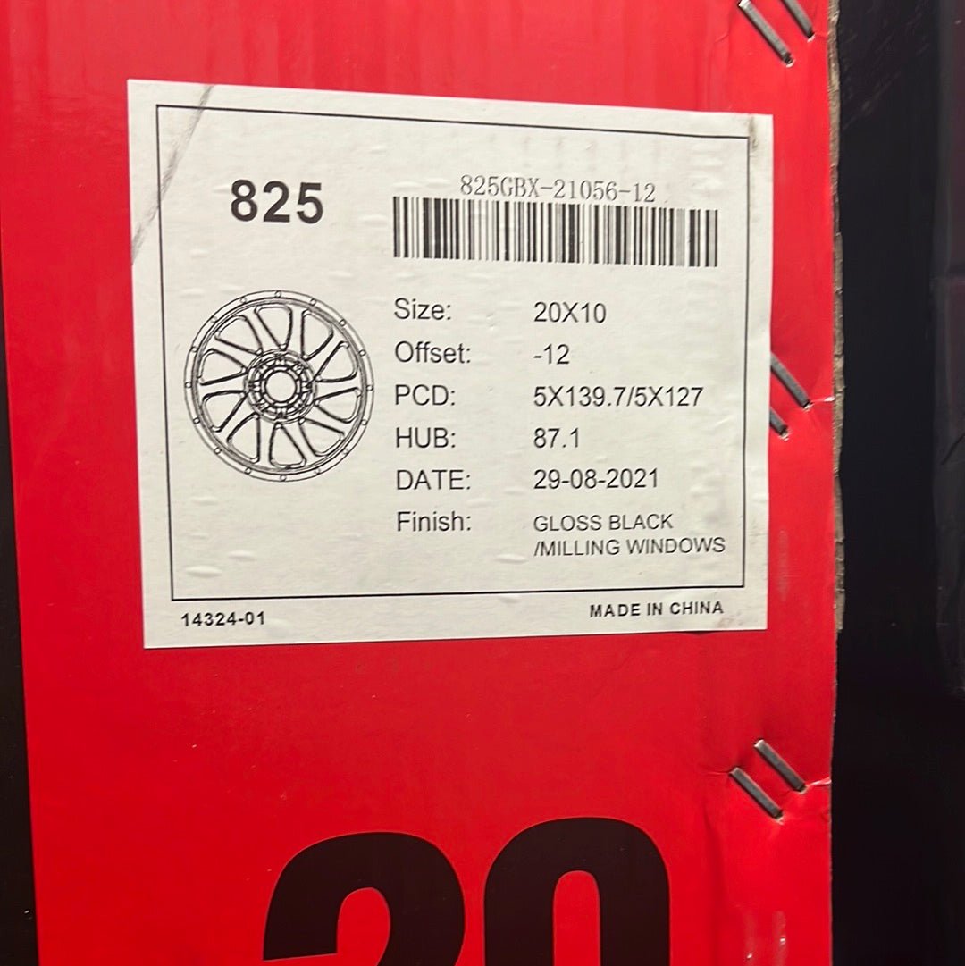 IMPACT OFF ROAD 825 20X10 5X5.5 - 5X127 GLOSS BLACK MILLE WINDOWS - Gun Hill Tire House (WTW - WHOLESALE TIRES & WHEELS)