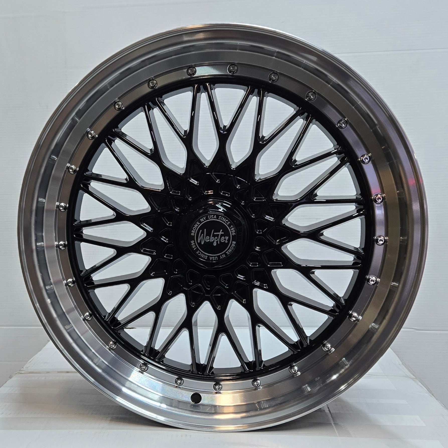 GWG RS1 20×8.5 BLANK GLOSS BLACK MACHINED LIP