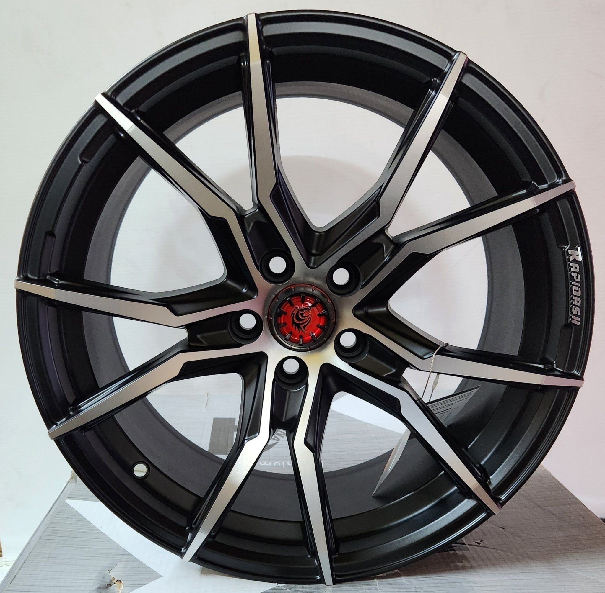 RAPIDASH RD-R7 17×7.5 5×100 MATTE BLACK MACHINED FACE WITH MILL LETTERINGD