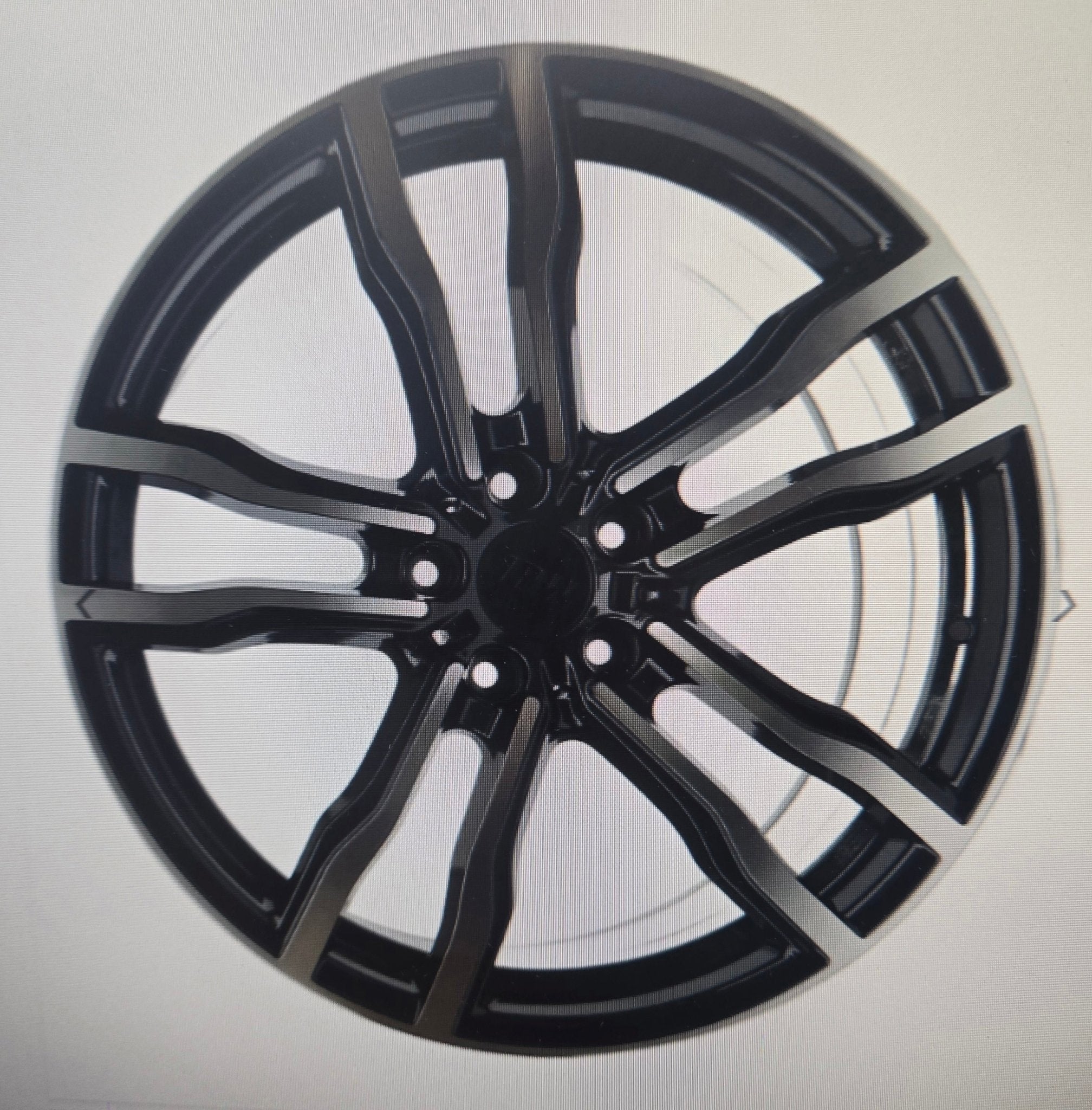 W732 20X10 5X120 BLACK MACHINED FACE